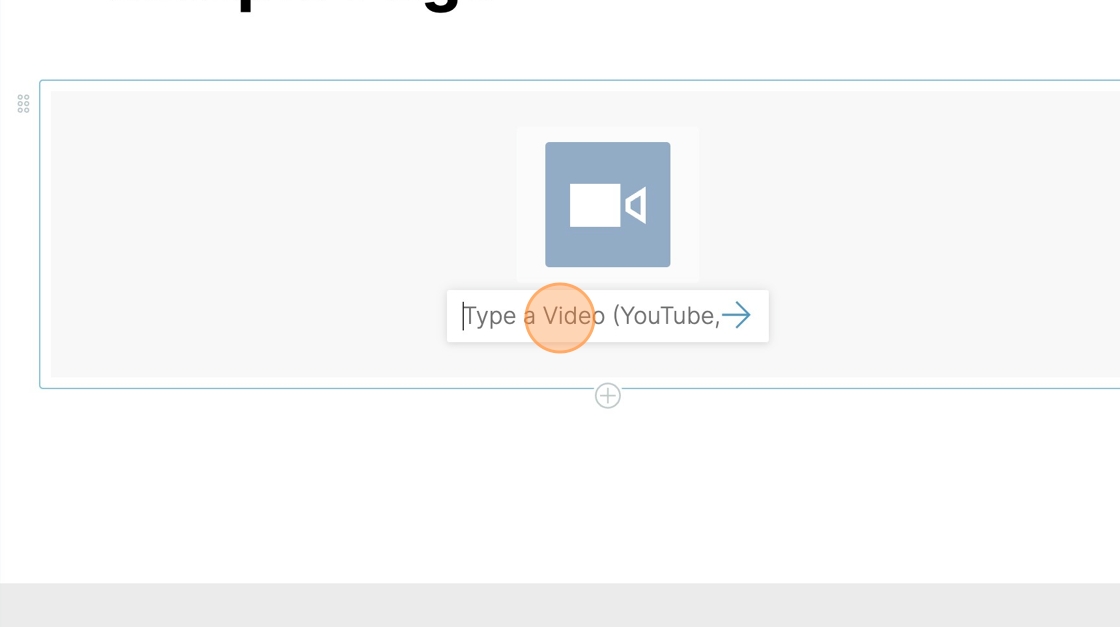The video web address field