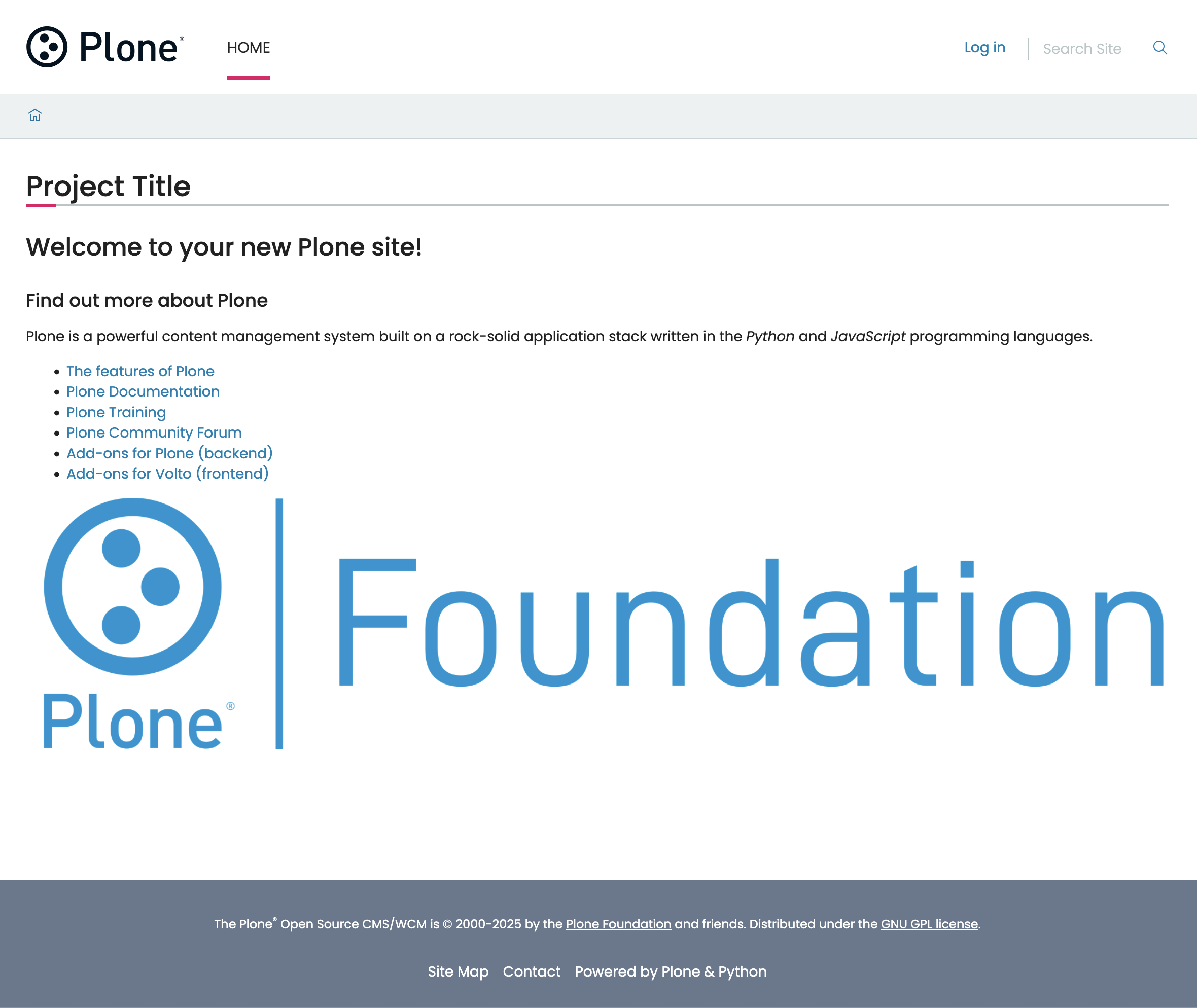 Accessing the site at `http://ploneconf2025.localhost`